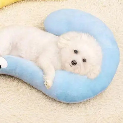 Critter Comfort: U-Shaped Neck Pillow & Blanket Set for Sweet Snoozes