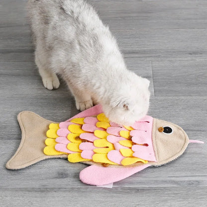 Purr & Sniff Adventure Pad: Puzzle Fun, Slow Feeder, and Treat Treasure Hunt for Cats