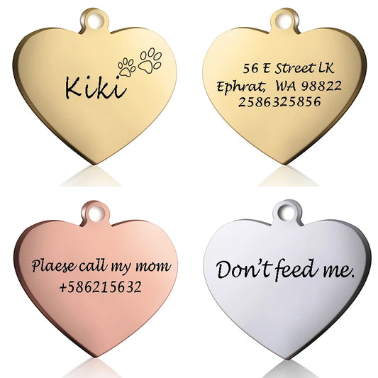 Forever Close Heart ID Tag – Personalized ID Tag Collar
