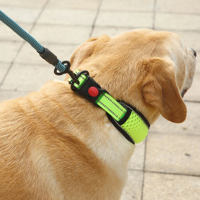 Reflective Dog Collar – Comfortable, Breathable & Anti-Choke Design for Dogs of All Sizes
