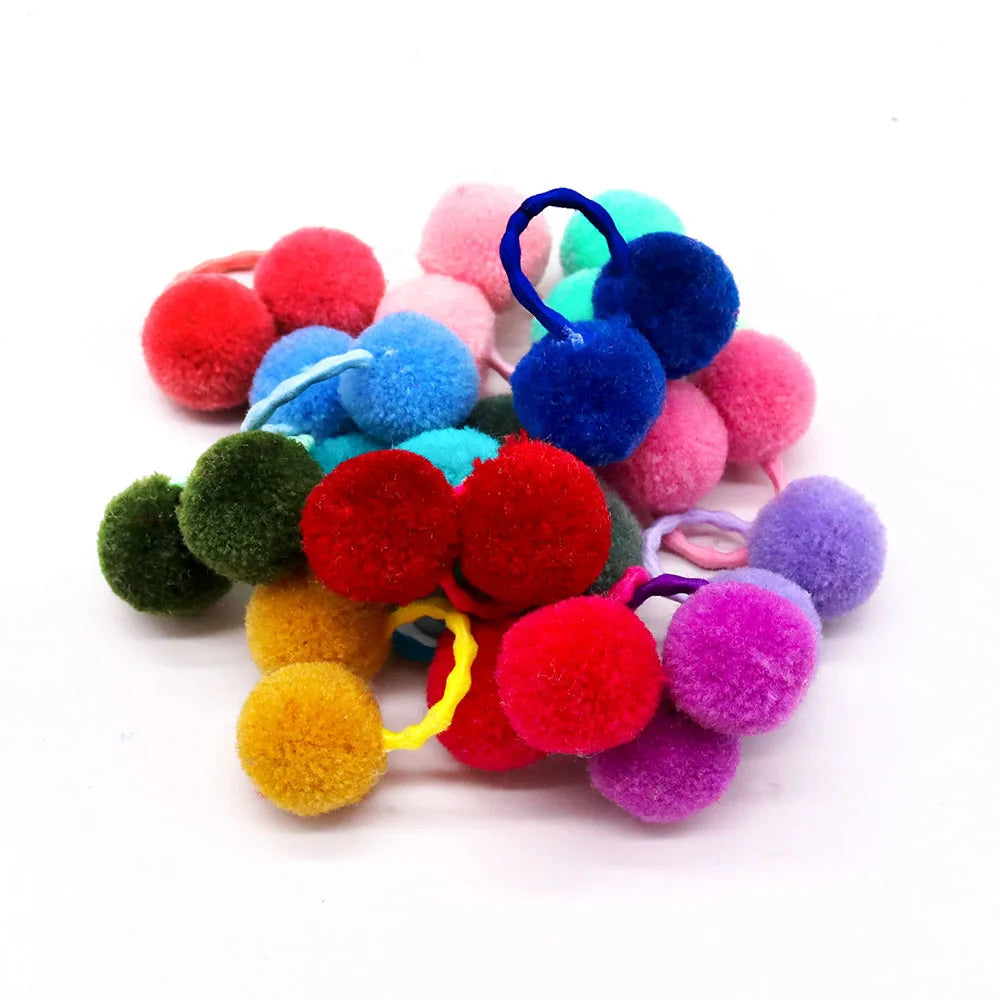 Plush Ball Pet Hair Accessories – Stylish & Fun for Your Furry Friends