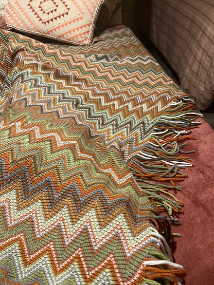 Boho-Inspired Woven Blanket – Stylish, Versatile & Retro-Chic