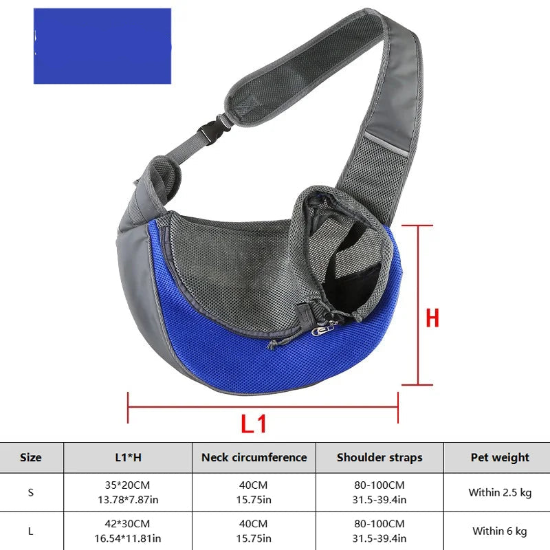 Trail Tails Carrier: Breathable Crossbody Pet Bag for Hiking and Camping Adventures