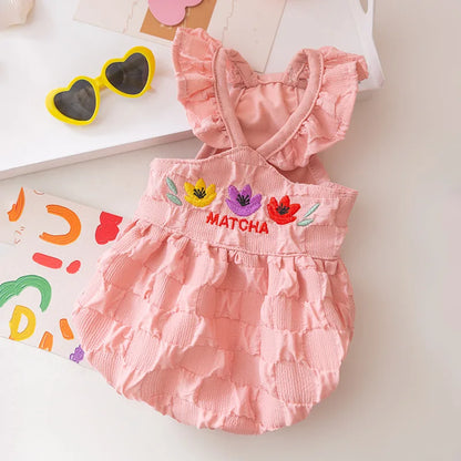 Runway Bloom Pet Dress: Chic Cooling Summer Skirt for Trendsetting Pups