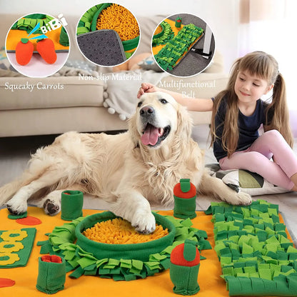 Sniff-tastic Adventure Mat: Slow Feeder & Brain-Boosting Fun for Pups!