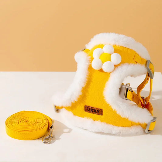 Winter Warm Adjustable Dog Harness – Lovely, Stylish & Perfect for Small Pets