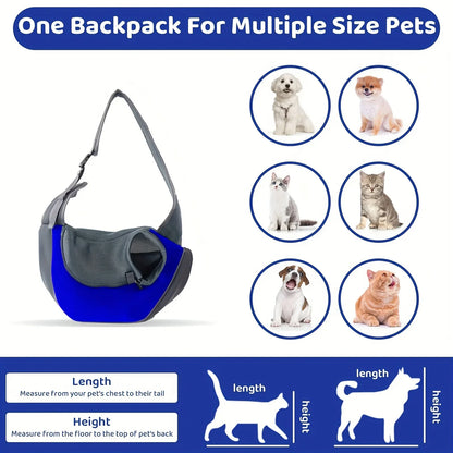 Trail Tails Carrier: Breathable Crossbody Pet Bag for Hiking and Camping Adventures