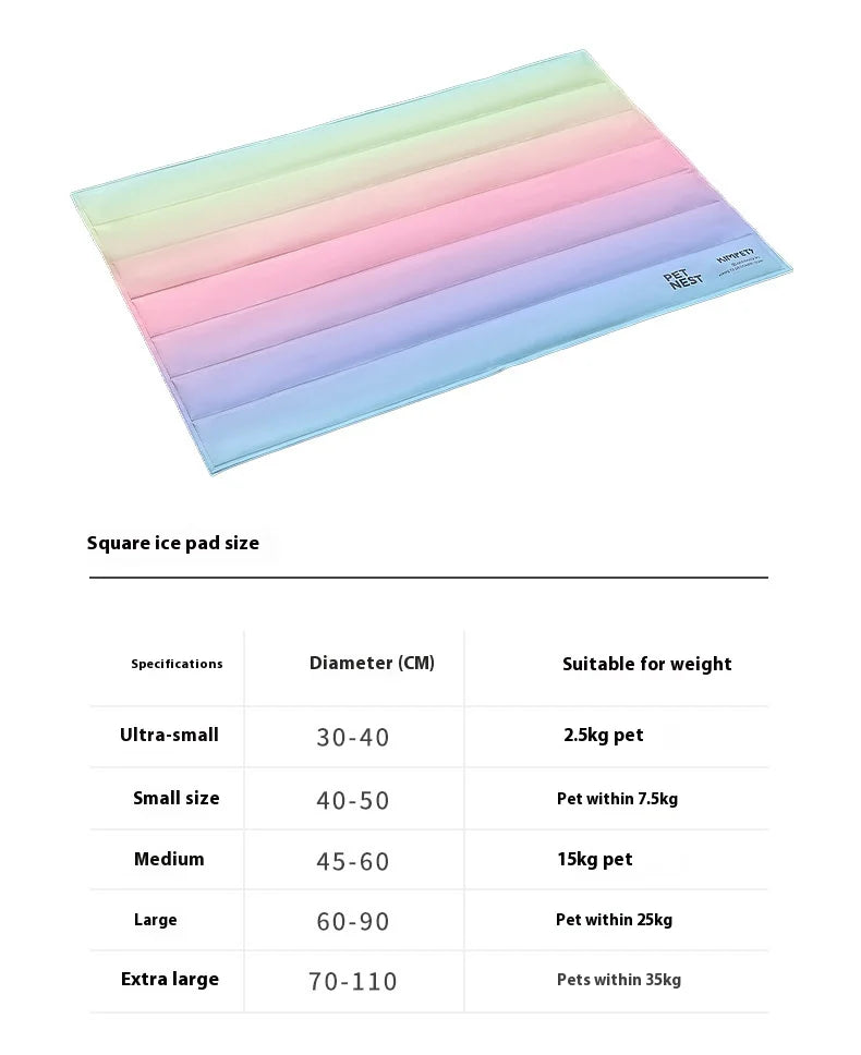 Bring a Splash of Rainbows and Sunshine to Your Pet's Summer-the Ultimate Cooling Mat!