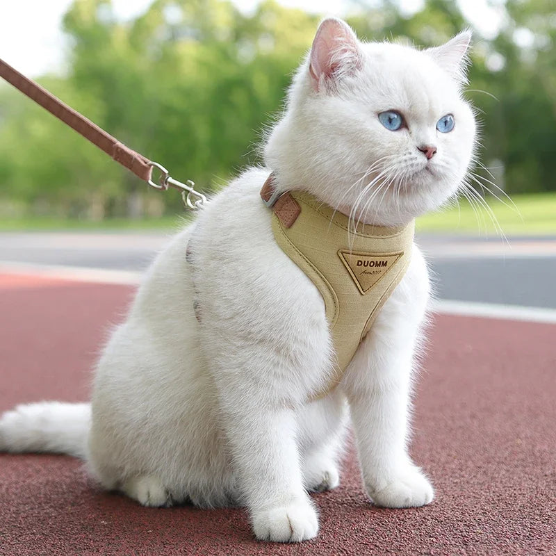 Breathable Cat Harness & Leash Set – Adjustable Vest for Small to Medium Cats and Dogs