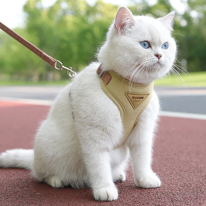 Breathable Cat Harness & Leash Set – Adjustable Vest for Small to Medium Cats and Dogs