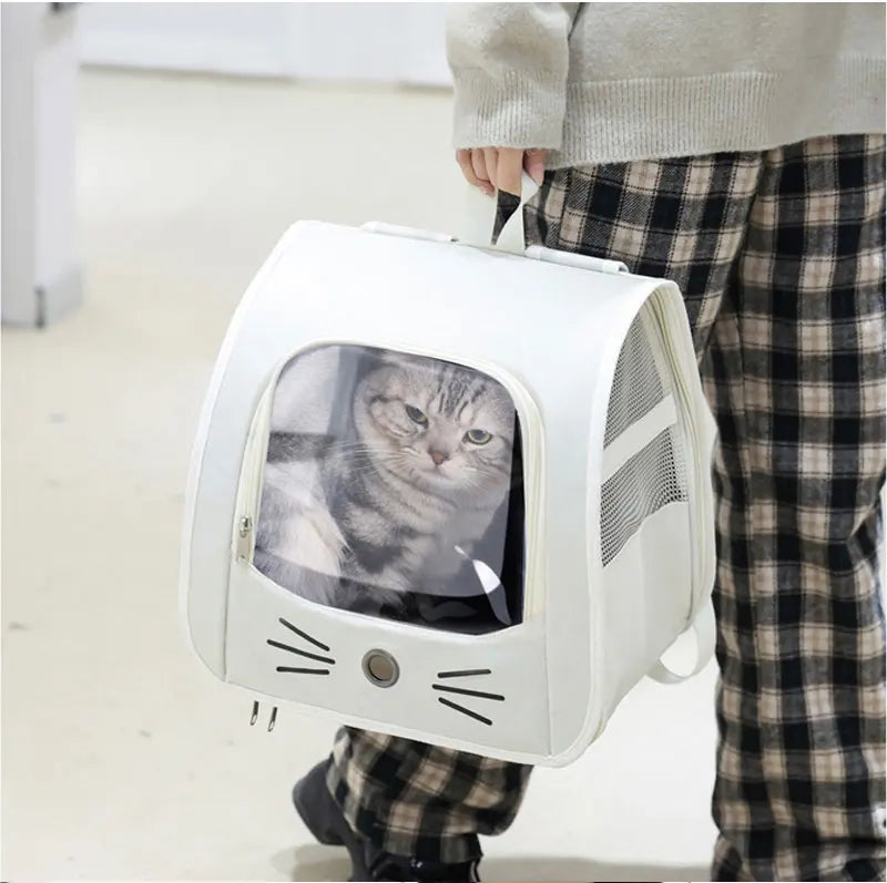 Springtime Wanderlust Pet Backpack: Stylish & Breezy Travel Backpack for Cats and Small Dogs