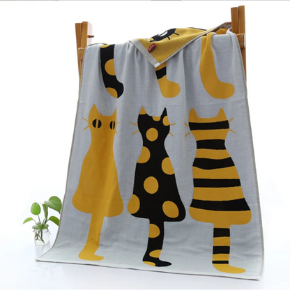Animal Print Cotton Towels – Absorbent, Soft & Perfect for Pets!