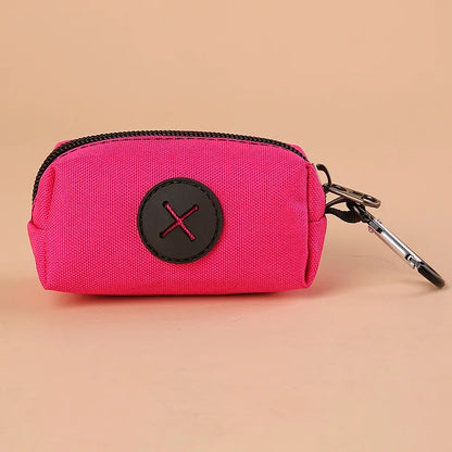 Compact Canvas Pet Waste Bag Holder – Portable Dispenser with Carabiner Clip for Discreet and Convenient Use