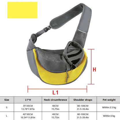 Trail Tails Carrier: Breathable Crossbody Pet Bag for Hiking and Camping Adventures