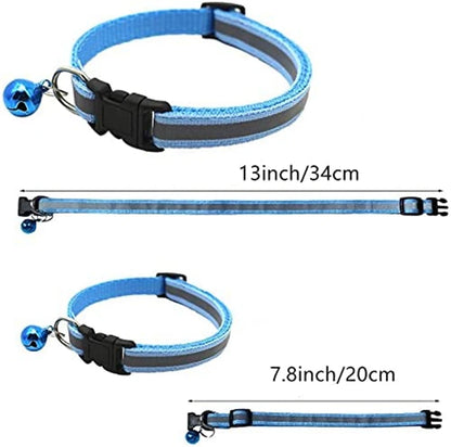 Color Reflective Cat Collars – Safe, Stylish & Perfect for Cats and Small Dogs