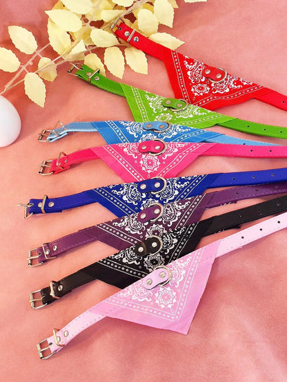 Stylish & Functional Pet Bandana Collar –Adjustable & Perfect for All Seasons