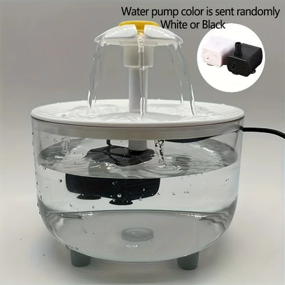 Whisker Wonders: Quiet Flow 1L Cat Fountain with Stylish Filter for Perrr-fect Hydration-USB Electric