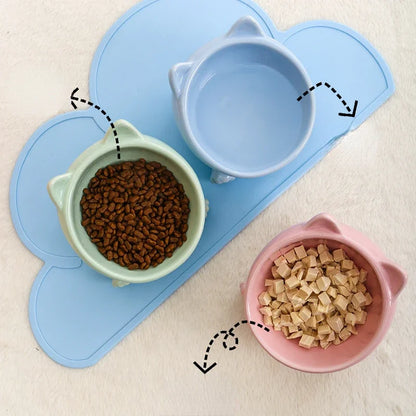 Elevated Ceramic Cat Bowl – Designed for Style, Comfort & Health