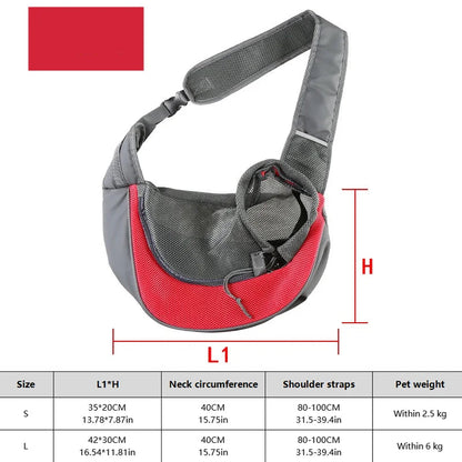 Trail Tails Carrier: Breathable Crossbody Pet Bag for Hiking and Camping Adventures
