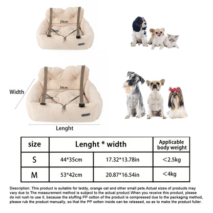 Comfortable & Safe Kennel Dog Car Booster Plush Seat