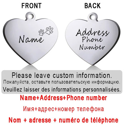 Forever Close Heart ID Tag – Personalized ID Tag Collar