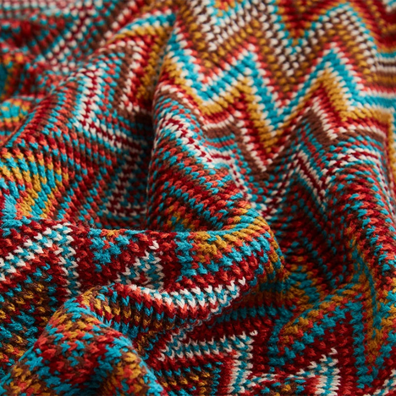Boho-Inspired Woven Blanket – Stylish, Versatile & Retro-Chic