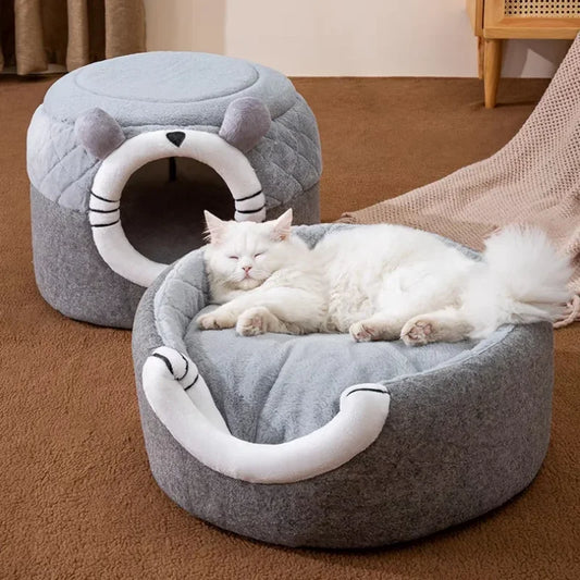 Lovely/Fun/ Dual Cat Bed/ House- For Winter Naps!