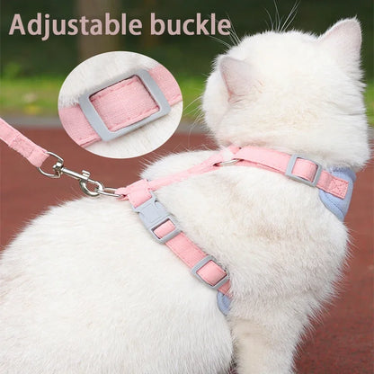 Breathable Cat Harness & Leash Set – Adjustable Vest for Small to Medium Cats and Dogs