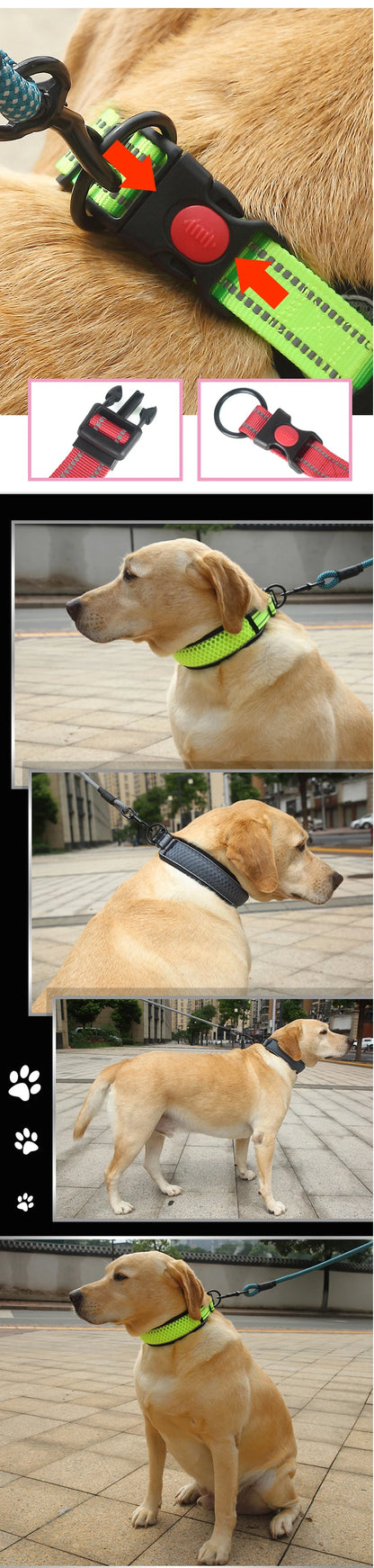 Reflective Dog Collar – Comfortable, Breathable & Anti-Choke Design for Dogs of All Sizes