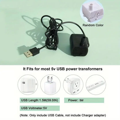 Whisker Wonders: Quiet Flow 1L Cat Fountain with Stylish Filter for Perrr-fect Hydration-USB Electric