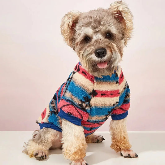 Striped Polyester Pet Sweatshirt – Stylish, Durable & Perfect for Autumn/Winter