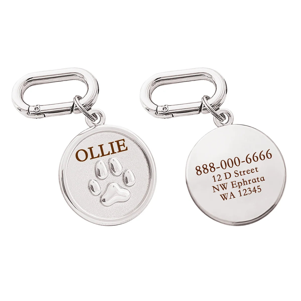 Memopaw Design Personalized Pet Dog Name Tag- Copper Free
