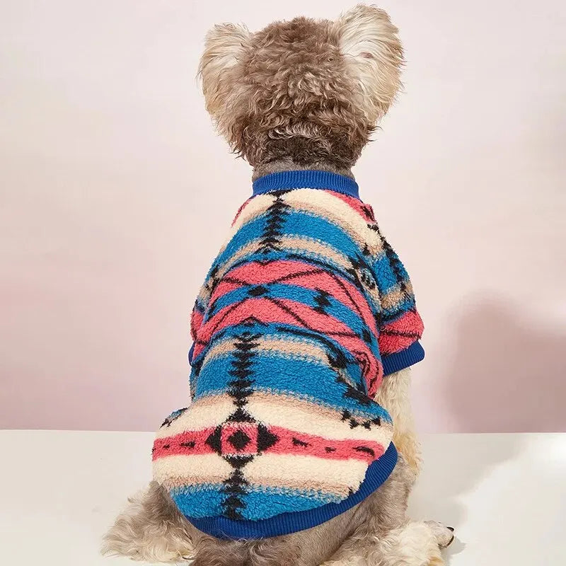 Striped Polyester Pet Sweatshirt – Stylish, Durable & Perfect for Autumn/Winter