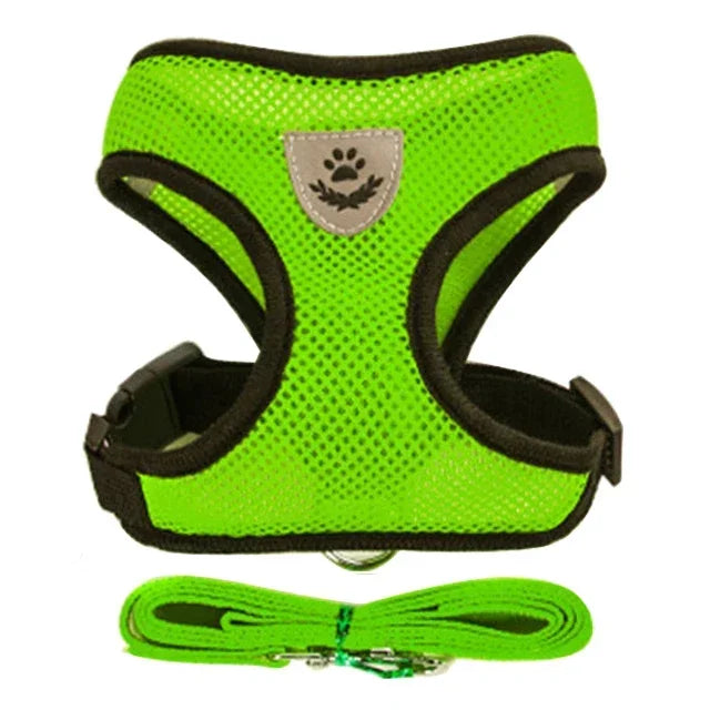 Adjustable Reflective Cat Harness & Leash Set – Soft Mesh for Cats and Small Dogs