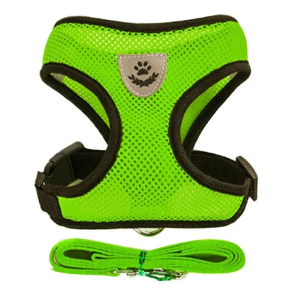 Adjustable Reflective Cat Harness & Leash Set – Soft Mesh for Cats and Small Dogs