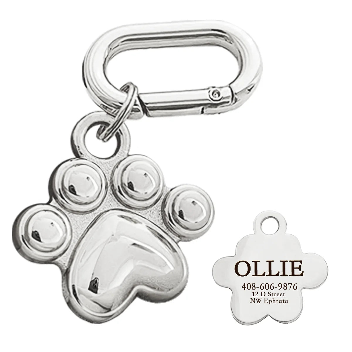 Memopaw Design Personalized Pet Dog Name Tag- Copper Free