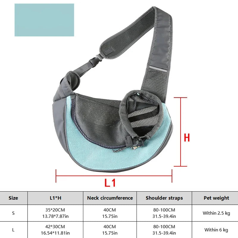 Trail Tails Carrier: Breathable Crossbody Pet Bag for Hiking and Camping Adventures
