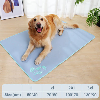 Cool Paws Summer Mat: Chill Ice Silk Comfort for Your Cats and Dogs