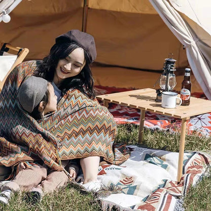 Boho-Inspired Woven Blanket – Stylish, Versatile & Retro-Chic
