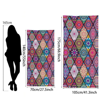 Boho Super Absorbent Microfiber Beach Towel Quick Dry Towel Travel Towel Sandproof Soft Light Quick Drying for Beach Swimming
