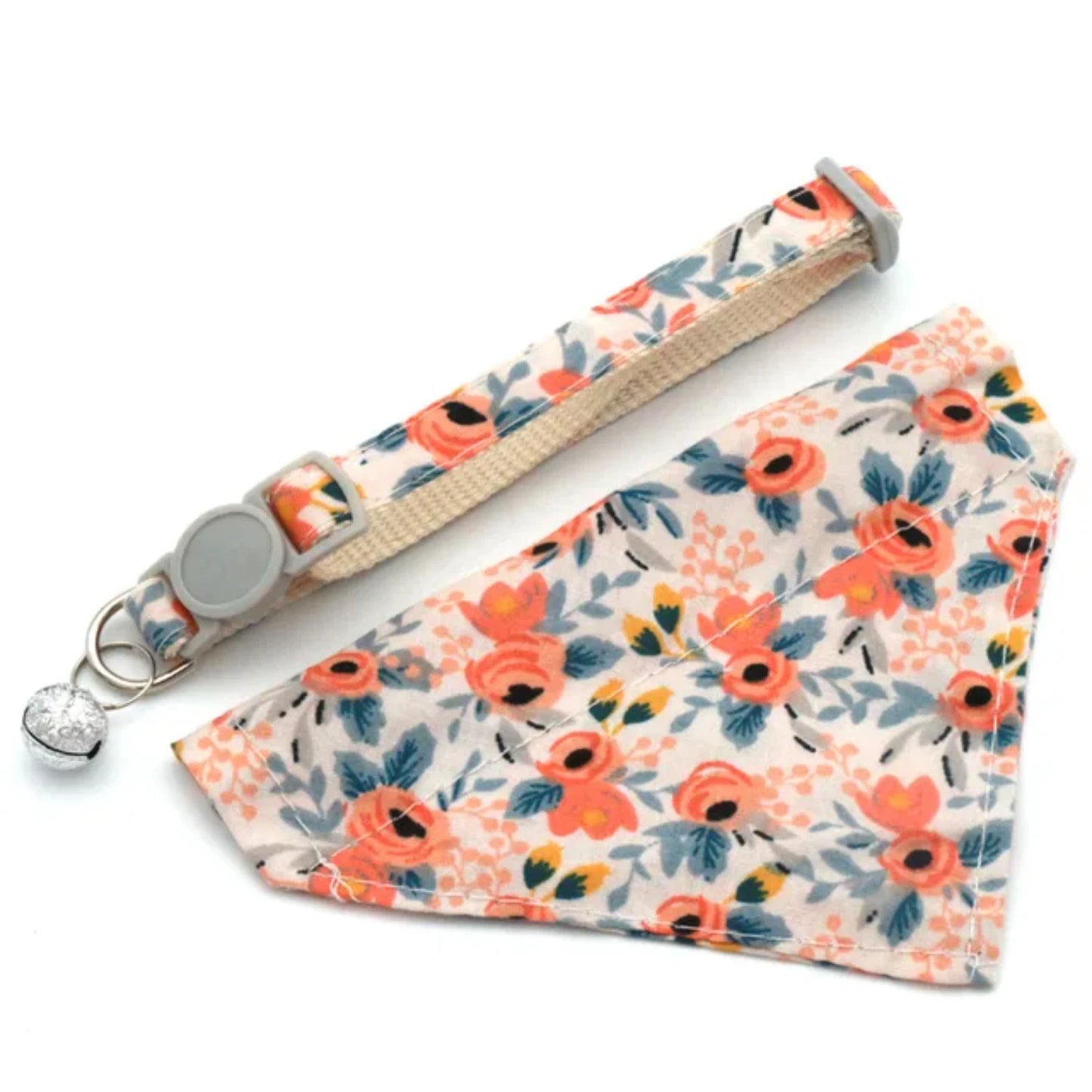 Chic Daisy-Print Adjustable Neck Scarf for Stylish Cats