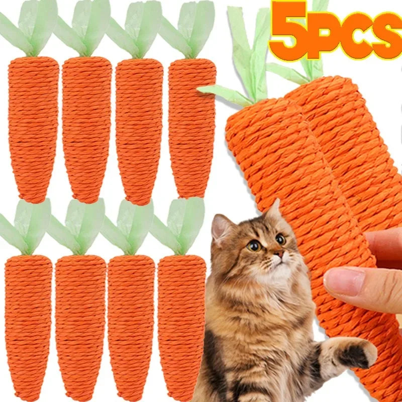 Crunchy Carrot Caper: The Chew-Tastic Toy for Pawsome Feline Fun!