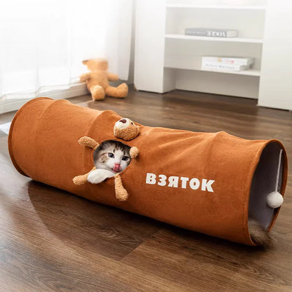 Easy Storage Cat Collapsible Tunnels for Indoors- Very Stylish!