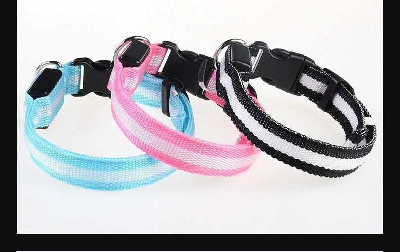 Glow-in-the-Dark LED Dog Collar & Leash – Night Safety for Your Luminous Pet