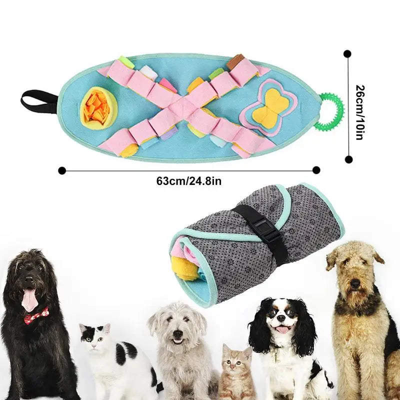 Sniff & Play Wonderland: Washable Brain-Boosting Dog Mat for Fun, Training & Teething Relief