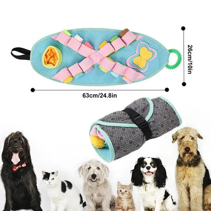 Sniff & Play Wonderland: Washable Brain-Boosting Dog Mat for Fun, Training & Teething Relief