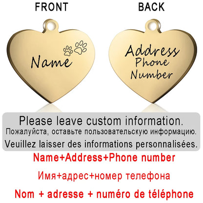 Forever Close Heart ID Tag – Personalized ID Tag Collar