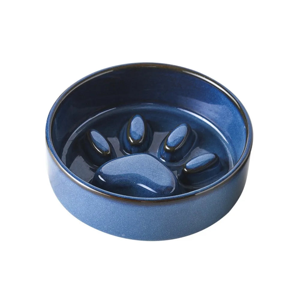 Anti-Choke Slow Feeding Japanese Ceramic Pet Bowl – Stylish & Functional for Healthy Mealtime