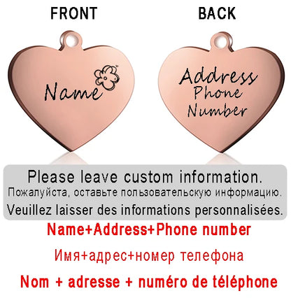 Forever Close Heart ID Tag – Personalized ID Tag Collar