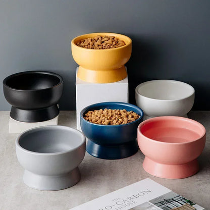 Nordic Style Ceramic Pet Bowls – Designed for Comfort & Modern Living